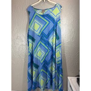 Chico's Easywear Sleeveless Below Knee Comfort Stretch Dress Size‎ 3 XL/16